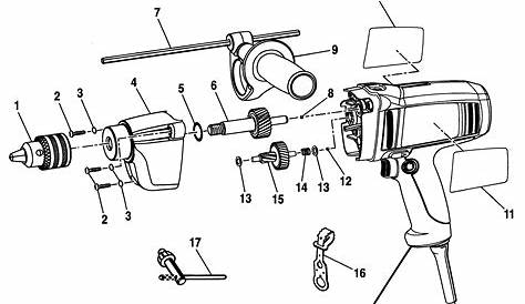 DRILL Diagram & Parts List for Model 315101360 Craftsman-Parts Drill