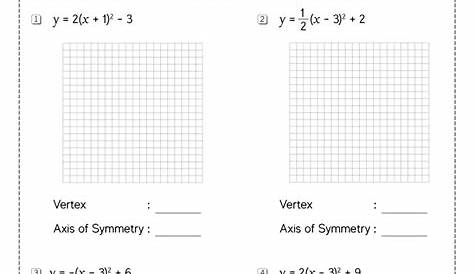 graphing quadratics in vertex form worksheets