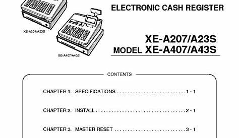 SHARP XE-A207-A23S XE-A407-A43S Service Manual download, schematics