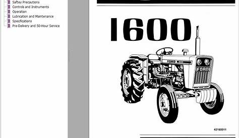 New Holland Ford Series 1600 Tractor Operator's Manual_42160011 | Auto Repair Manual Forum