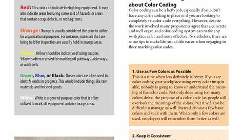 The Power of color coding for floor marking OSHA Standards