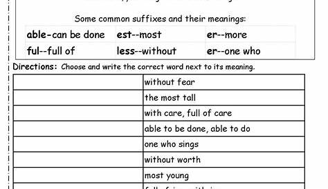 Prefixes Worksheets For Grade 2 – Kidsworksheetfun