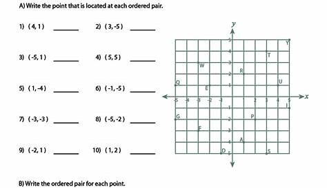 graphing ordered pairs worksheet