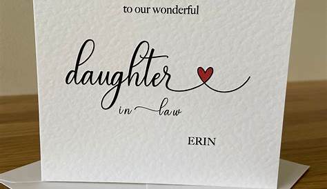 Daughter-in-law Birthday Card / Customised Daughter-in-law - Etsy UK
