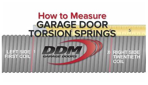 How To Measure Garage Door Torsion Springs - YouTube