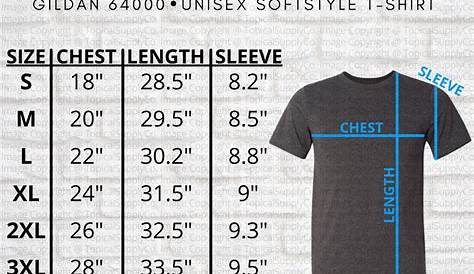 gildan soft style shirt size chart