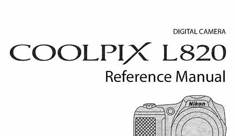 nikon cameras coolpix l820 manual