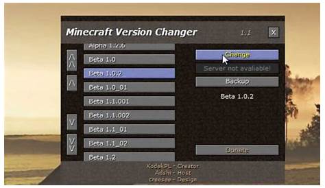 Minecraft Version Changer - YouTube