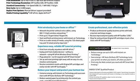 hp user manual for printers