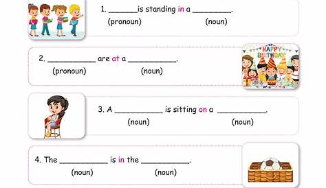 preposition of time worksheet for class 4