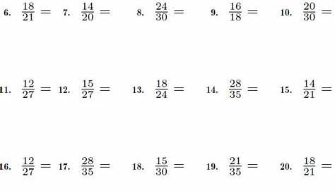 fractions in lowest terms worksheet