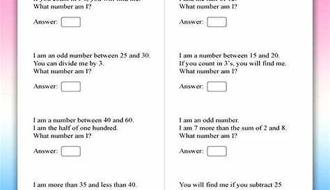 grade 1 guess the number worksheet