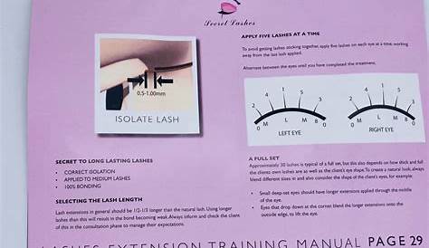 printable eyelash extension manual