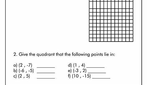 identifying points on a coordinate plane worksheets