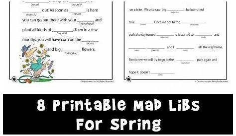 spring mad libs printable
