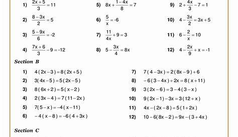 solving equations worksheet pdf 6th grade workssheet list - solve 1