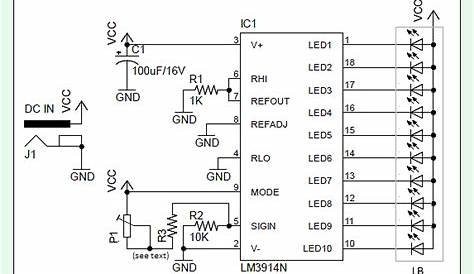 Battery Voltage Level Indicator with LM3914
