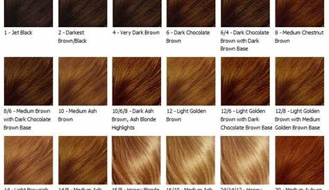 hair color loreal chart