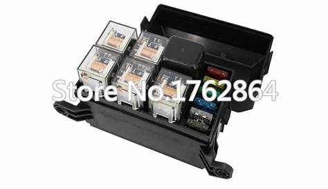 6 ways Auto Relay Fuse box assembly with 4Pin 12V 40A + 5PCS 5Pin 24V