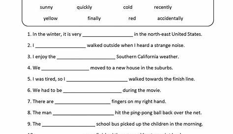 9+ 6Th Grade Adjectives And Adverbs Worksheet | Adverbs worksheet