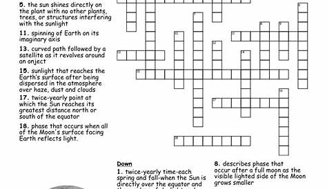 Moon phases Crossword - WordMint