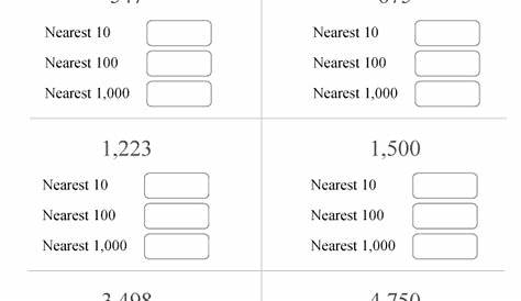 rounding to the nearest ten and hundred worksheets