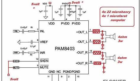 Pam8403 Amplifier Board Circuit Diagram