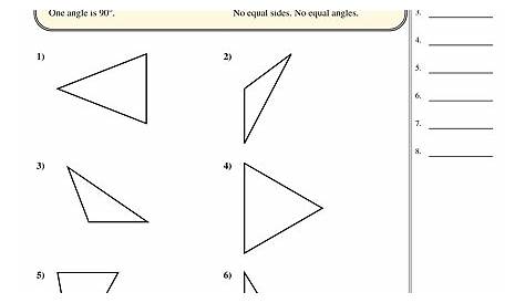 Identifying Types Of Triangles Worksheets - Worksheets Master