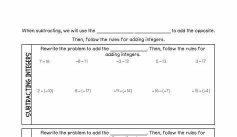 subtracting rational numbers worksheet pdf