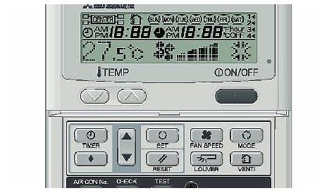 Mitsubishi Electric Air Conditioner Remote Manual - SG10A Remote