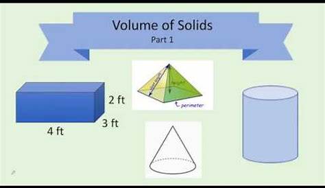 how to find the volume of solids