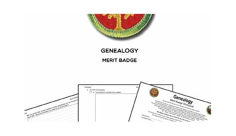 genealogy merit badge worksheets