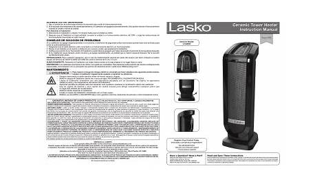 Lasko CT22840 Ceramic Tower Heater User Manual | Manualzz