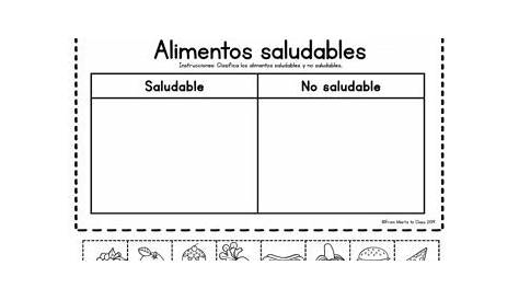 Healthy Food Worksheets & Activities Bilingual by From Martz to Class