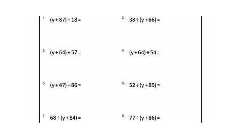 simplify algebraic expressions worksheets