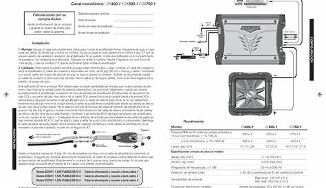 Kicker ZX500.1 User Manual | Page 4 / 10 | Also for: ZX400.1, ZX750.1