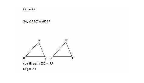 grade 7 congruence of triangles worksheet