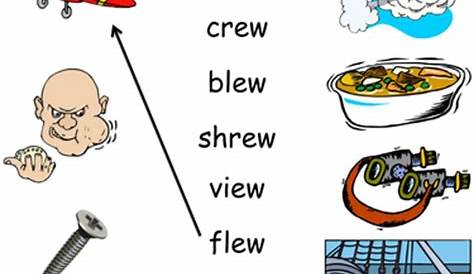 Ew Phonics Worksheets, Activities, Flash Cards, Lesson Plans and Other
