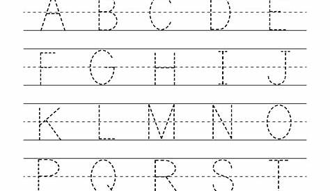 Pre-K Tracing Letters Worksheets - TracingLettersWorksheets.com