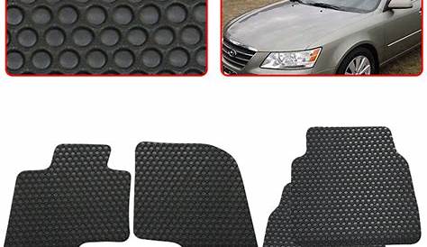 Fits 08-12 Honda Accord Car Floor Mats Carpet Front&Rear Latex Black