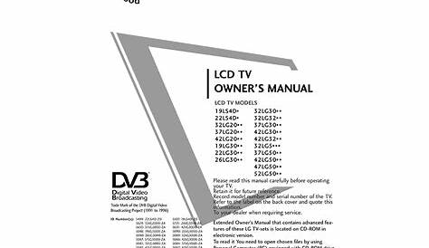 32LG5000 LG 32-inch LCD TV User Manual