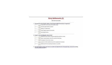 early settlements worksheet answers