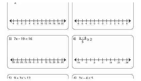 inequality problems worksheets
