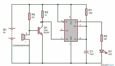 clap on off switch circuit diagram