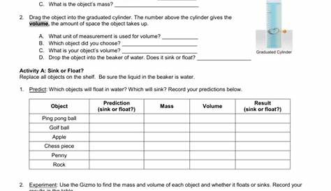 gizmos worksheets answers