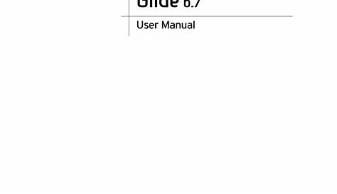 Glide User Manual | Manualzz