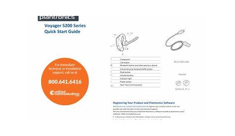 Voyager 5200 Series Quick Start Guide | Manualzz