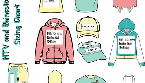 Cricut T Shirt Design Size Chart - Printable Form, Templates and Letter