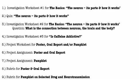 addiction and the brain worksheet pdf