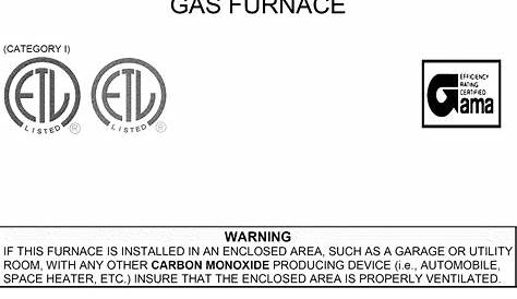 Goodman GMP100 3 1511368L User Manual GAS FURNACE Manuals And Guides
